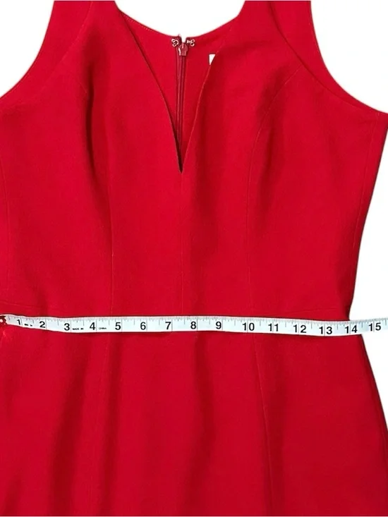 Dress the Population Iris Slit Crepe Gown Floor Length Red Size Medium - Picture 9 of 15